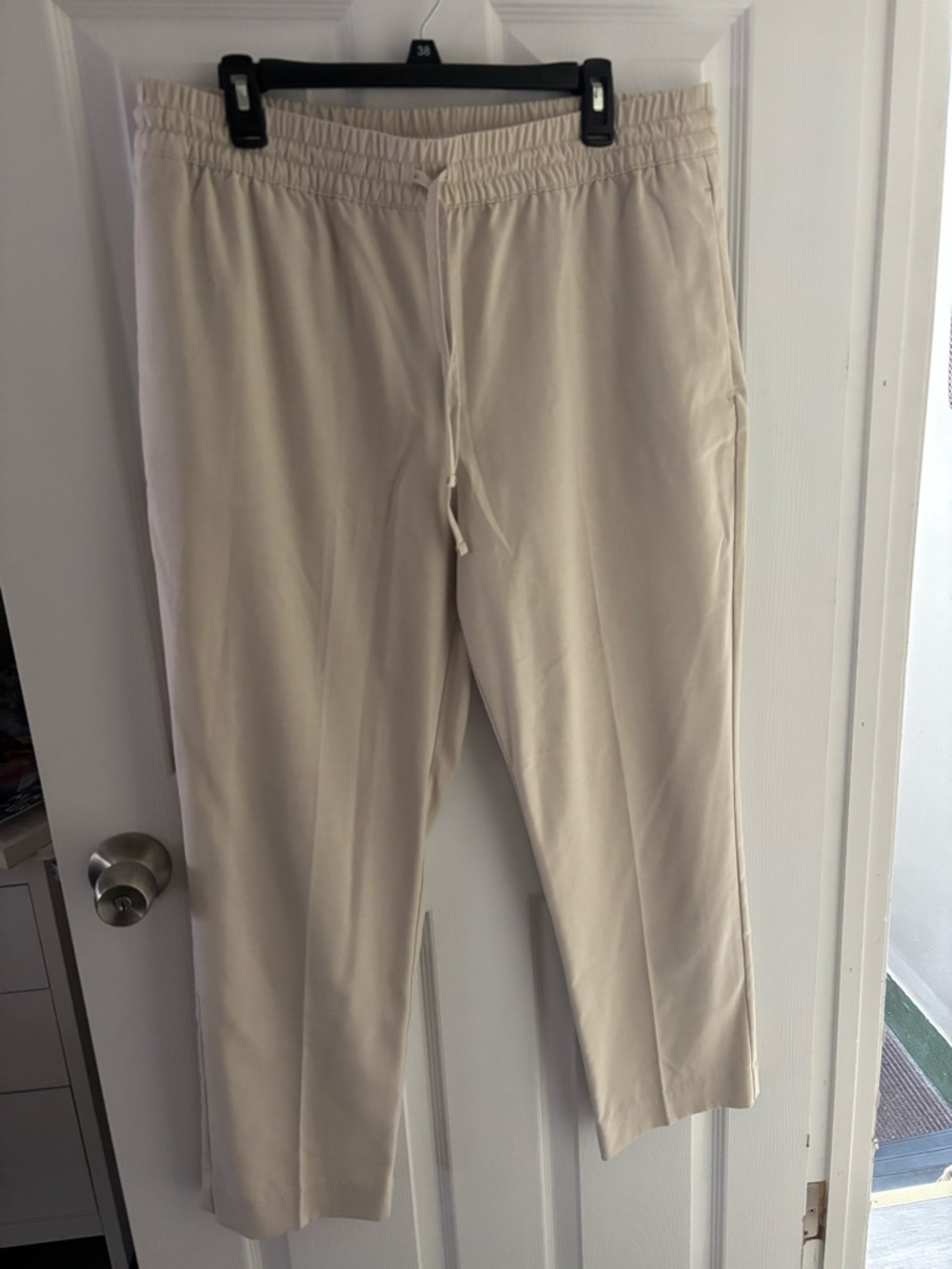 Banana Republic Cream Drawstring Trousers